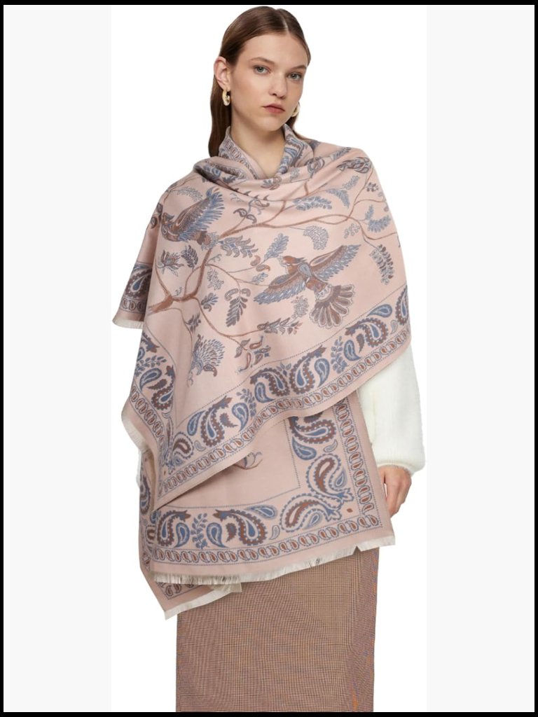 Pashmina Shawl Wrap Evening Dressing Blanket Poncho Cape Soft Cashmere Feel